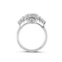 4.12 Cts 14k White Gold Round Shape 3 Stones Ring - Image 3