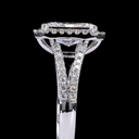 2.54 Cts Platinum Radiant Shape Split Shank Ring - Image 4