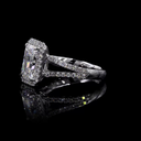 2.11 Cts 14k White Gold Radiant Shape Split Shank Ring - Image 3