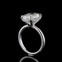 5.8 Cts 14k White Gold Oval Shape Hidden Halo Ring - Image 3
