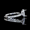 2.78 Cts 14k White Gold Oval Shape Hidden Halo Ring - Image 3