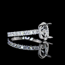 2.78 Cts 14k White Gold Oval Shape Hidden Halo Ring - Image 4