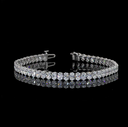 6.45 Cts 14k White Gold Oval Shape Tennis Bracelet - Video