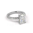 11.46 Cts 14k White Gold Radiant Shape Hidden Halo Ring - Image 3