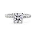8.99 Cts 14k White Gold Round Shape Hidden Halo Ring - Video