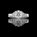 1.99 Cts Platinum Round Shape 3 Stones Ring - Video