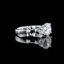 2.45 Cts Platinum Round Shape 3 Stones Ring - Video