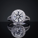 1.98 Cts Platinum Round Shape Split Shank Ring - Video