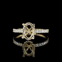 2.21 Cts 14k Yellow Gold Oval Shape Hidden Halo Ring - Image 2