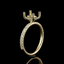 2.21 Cts 14k Yellow Gold Oval Shape Hidden Halo Ring - Image 4