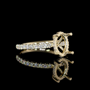 2.21 Cts 14k Yellow Gold Oval Shape Hidden Halo Ring - Video