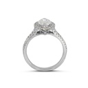 1.41 Cts 14k White Gold Marquise Shape Split Shank Ring - Image 3