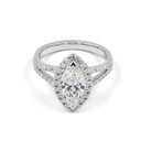 1.41 Cts 14k White Gold Marquise Shape Split Shank Ring - Video