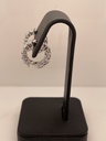 4.24 Cts 14k White Gold Emerald Shape Huggies Earring - Image 2
