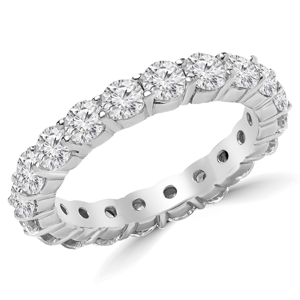 7.5 Cts 14k White Gold Round Shape Eternity Band Eternity Band - Image 2