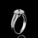 1.4 Cts 14k White Gold Round Shape Split Shank Ring - Image 4