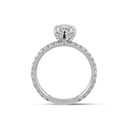 2.24 Cts 14k White Gold Pear Shape Hidden Halo Ring - Image 3