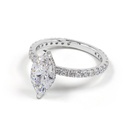 4.04 Cts 14k White Gold Marquise Shape Hidden Halo Ring - Image 2