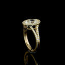 4.9 Cts 14k Yellow Gold Oval Shape Split Shank Ring - Image 2