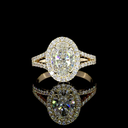 1.44 Cts 14k Yellow Gold Oval Shape Split Shank Ring - Video