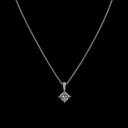 1.38 Cts 14k White Gold Princess Shape Pendant Pendant - Video