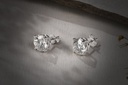 10.1 Cts 14k White Gold Round Shape Martini Earring - Image 4