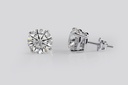 10.1 Cts 14k White Gold Round Shape Martini Earring - Video