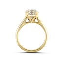 2.51 Cts 14k Yellow Gold Old European Brilliant Shape Solitaire Ring - Image 3