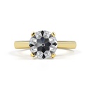 2.51 Cts 14k Yellow Gold Old European Brilliant Shape Solitaire Ring - Video