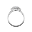 2.55 Cts Platinum Radiant Shape 3 Stones Ring - Image 2
