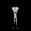 4.84 Cts 14k White Gold Round Shape 3 Stones Ring - Image 4