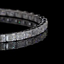 5.47 Cts 14k White Gold Emerald Shape Tennis Bracelet - Image 2