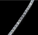 5.47 Cts 14k White Gold Emerald Shape Tennis Bracelet - Image 4
