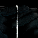4.77 Cts 14k White Gold Emerald Shape Tennis Bracelet - Image 4