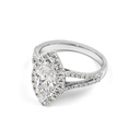 1.99 Cts 14k White Gold Marquise Shape Split Shank Ring - Image 2