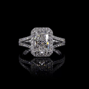 1.88 Cts 14k White Gold Radiant Shape Split Shank Ring - Video
