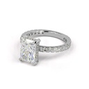 2.6 Cts 14k White Gold Radiant Shape Hidden Halo Ring - Image 2