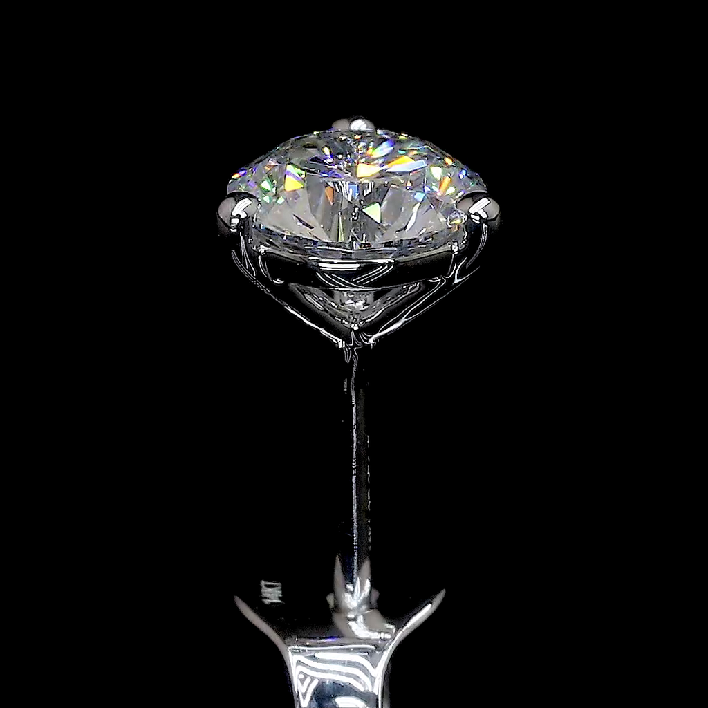 1 Cts 18k White Gold Round Shape Martini Earring - Image 4
