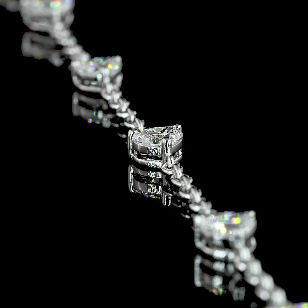 8.87 Cts 14k White Gold Mix Shape Special Necklace - Image 2