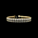 14.83 Cts 14k Yellow Gold Round Shape Tennis Bracelet - Video