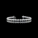 6.76 Cts 14k White Gold Round Shape Tennis Bracelet - Video