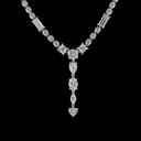 9.4 Cts 14k White Gold Mix Shape Special Necklace - Image 3