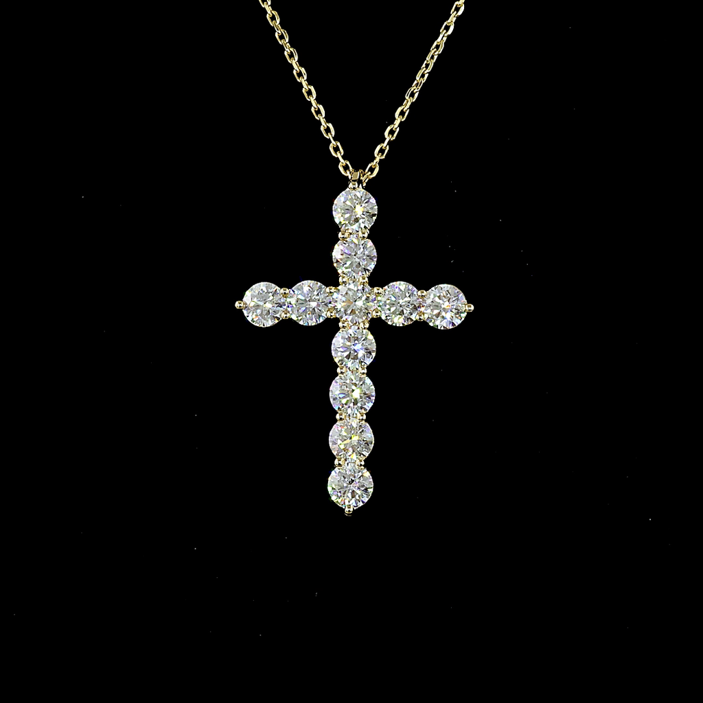 1.91 Cts 14k Yellow Gold Round Shape Symbol Pendant - Image 3