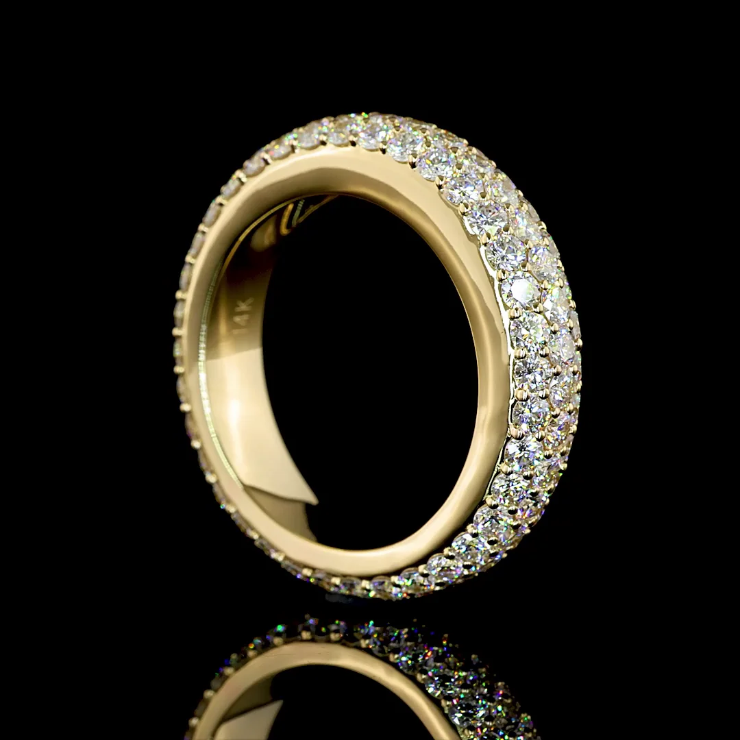 3.48 Cts 14k Yellow Gold Round Shape Special Eternity Band - Image 2