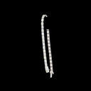 11.36 Cts 14k White Gold Emerald Shape Tennis Bracelet - Image 3
