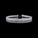 15.82 Cts 14k White Gold Radiant Shape Tennis Bracelet - Video