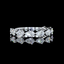 1.05 Cts 14k White Gold Pear Shape 3/4 Band Eternity Band - Video