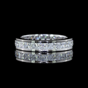 2.52 Cts 14k White Gold Princess Shape Eternity Band Eternity Band - Video