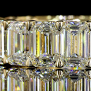 8.98 Cts 14k Yellow Gold Emerald Shape Eternity Band Eternity Band - Image 3