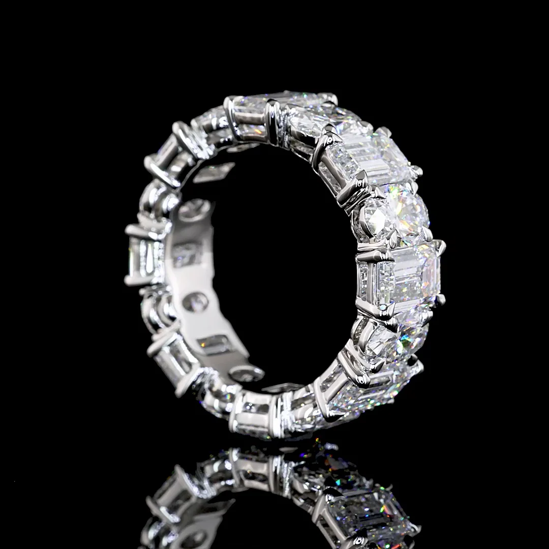 7.1 Cts Platinum Mix Shape Eternity Band Eternity Band - Image 2